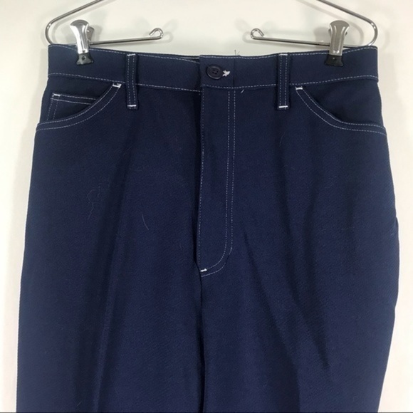 VGUC Vintage Dark Blue Boot Cut Pants Women’s 30 Waist-Fits Very Narrow Like 26 - Picture 7 of 13